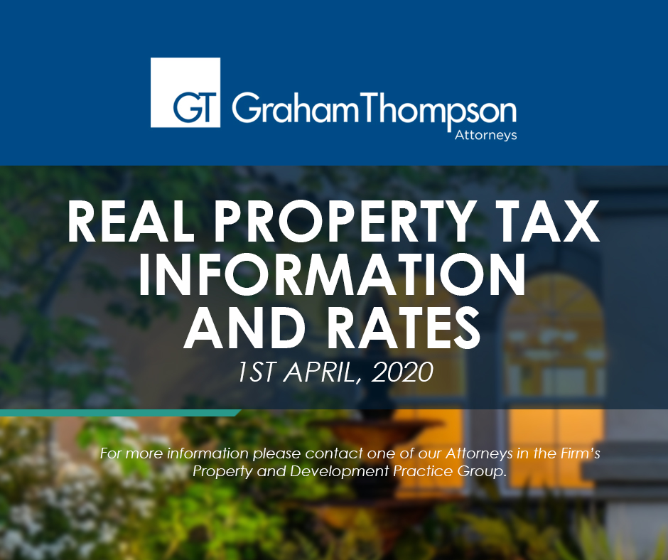 Real Property Tax Information & Rates, April 1 2020