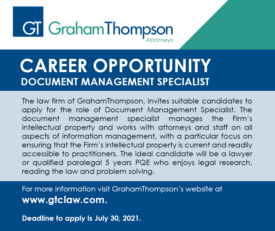 CAREER OPPORTUNITY – Document Management Specialist