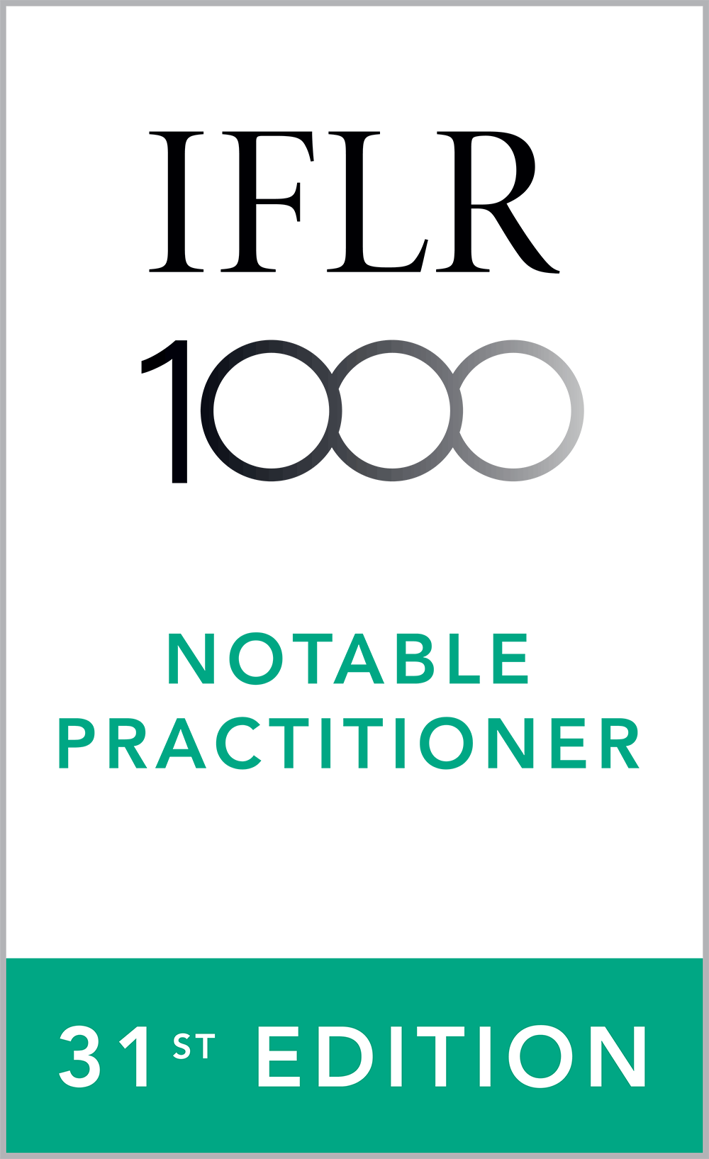 IFLR1000 Notable Practitioner, 31st Edition (2021)