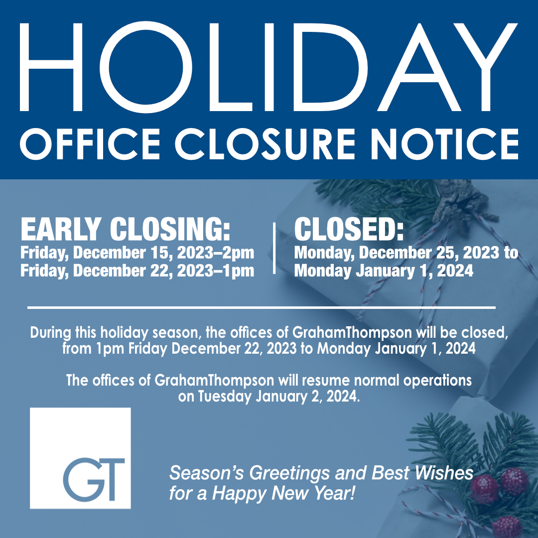 HOLIDAY OFFICE HOURS